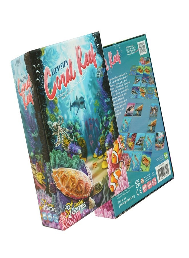 Genius Games Ecosystem: Coral Reef - A Mensa Recommended Family Card Game About Aquatic Animals, Their Habitats & Food Chain | A Light Educational Marine Biology Board Game for Kids and Families - Image 2